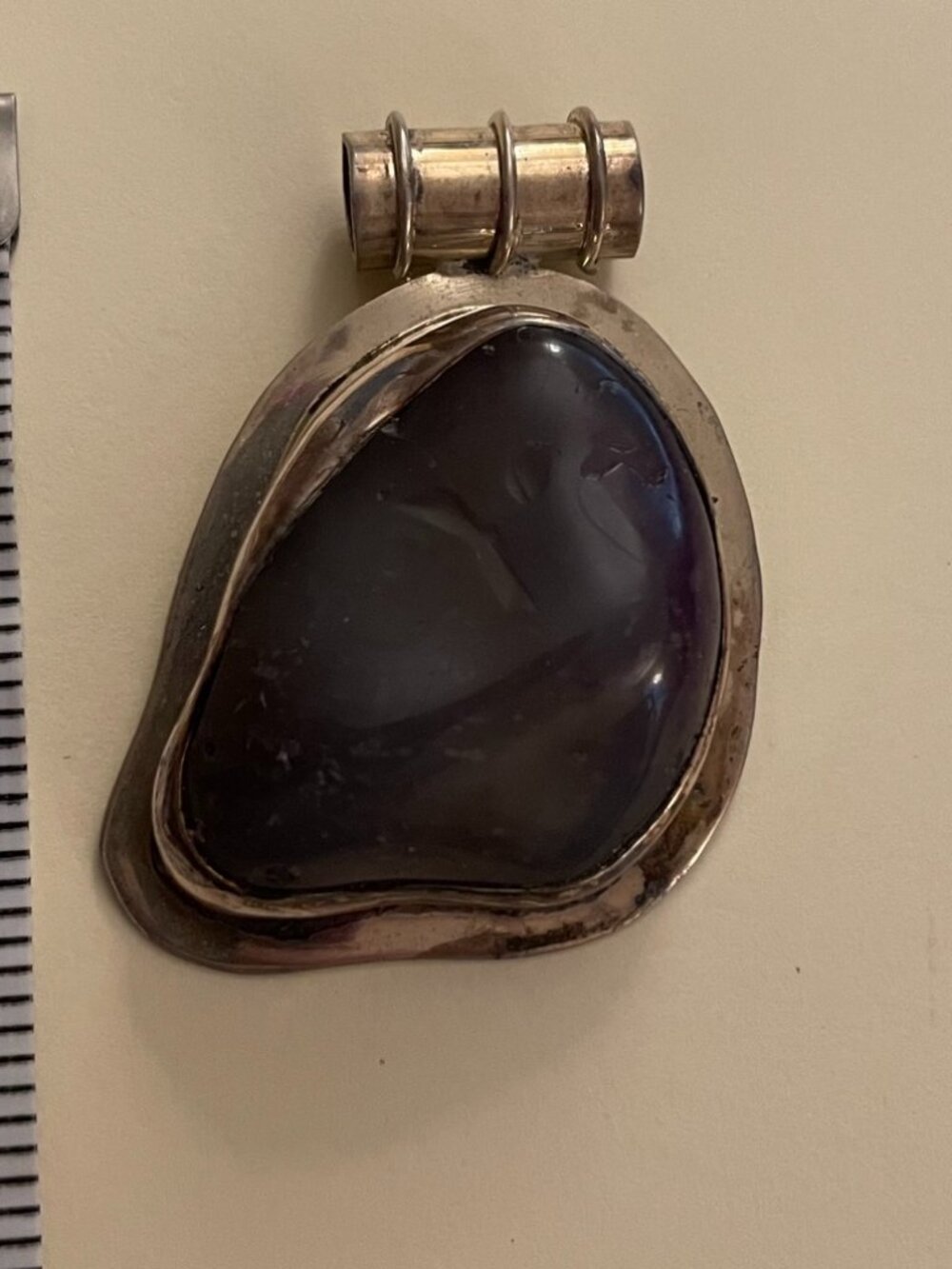 LAST Vintage Sterling Silver Pendant Amethyst Cluster OOAK Handmade 31 grs - Picture 2 of 10